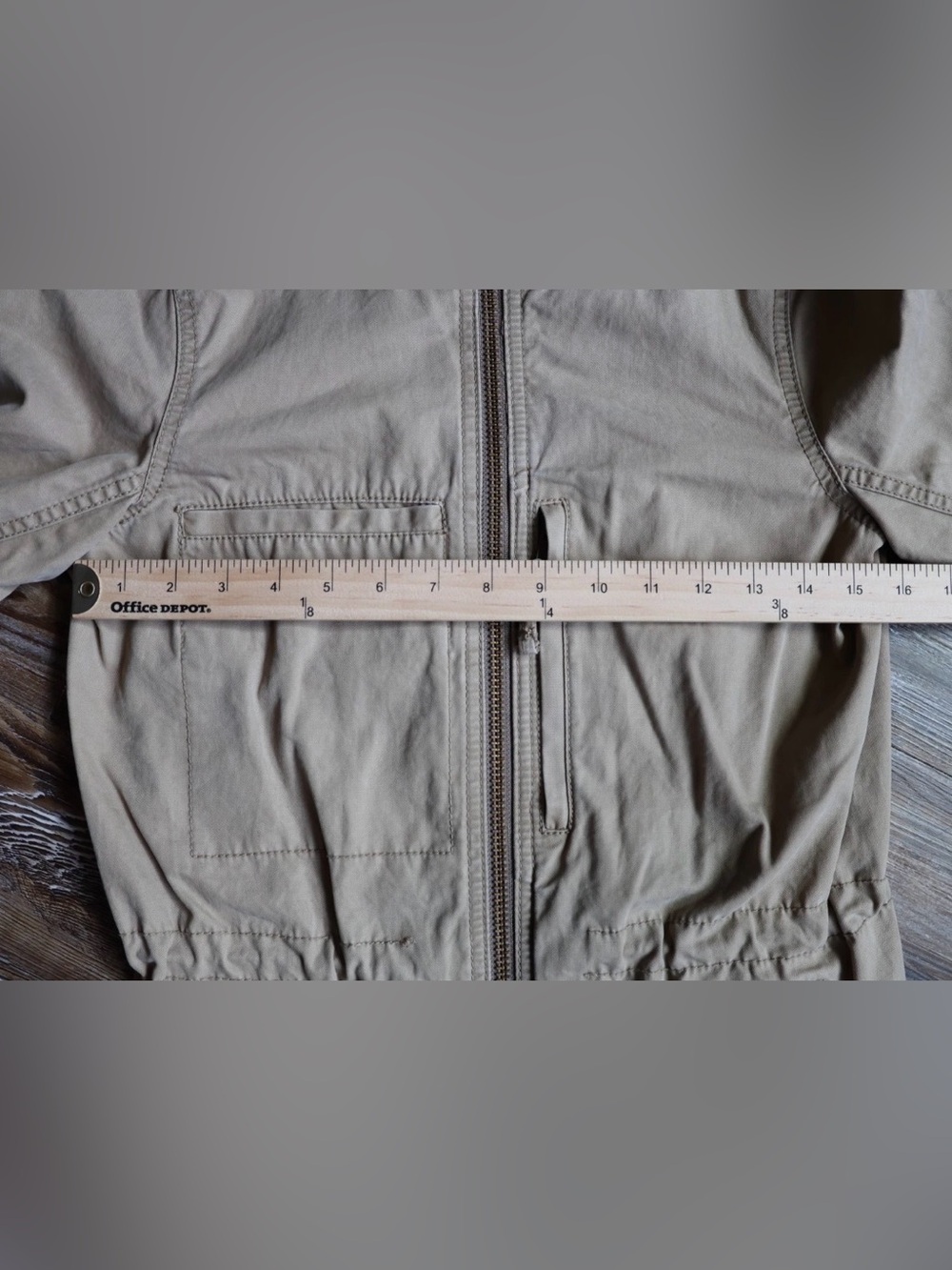 Madewell Fleet Utility Jacket Khaki Beige 100% Cotton Cargo Gorpcore Womens XS - Picture 15 of 16